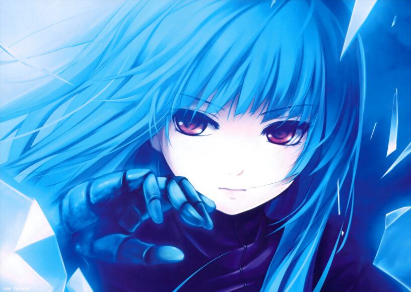 Hình ảnh anime cô gái tóc xanh mát mẻ