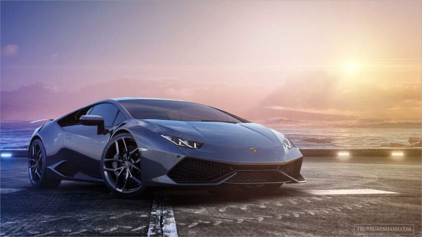 Hình nền Lamborghini Full HD Blue Black Seaside