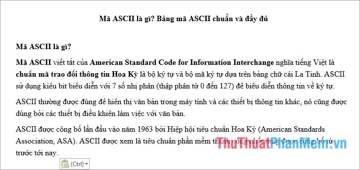 Kết quả file Word sẽ không bị lỗi font chữ nữa