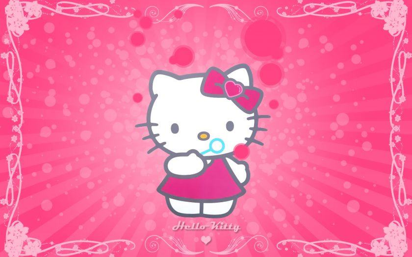 hình nền powerpoint mèo hello kitty