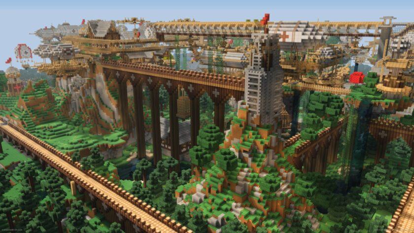 Minecraft Sky Kingdoms Đồ họa 3D