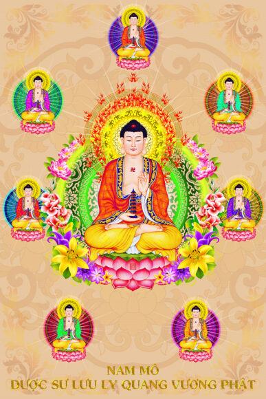 Bảy bức tượng Phật Dược Sư trong tranh