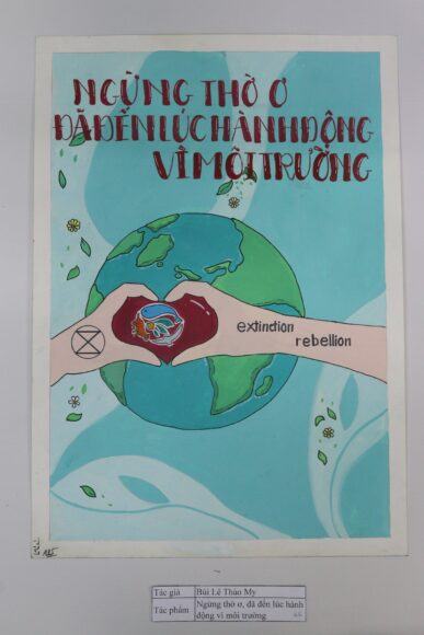 Poster lớp 8 chung tay bảo vệ môi trường