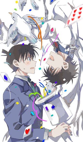 Hình ảnh của Kudo Shinichi và Kaito Kid