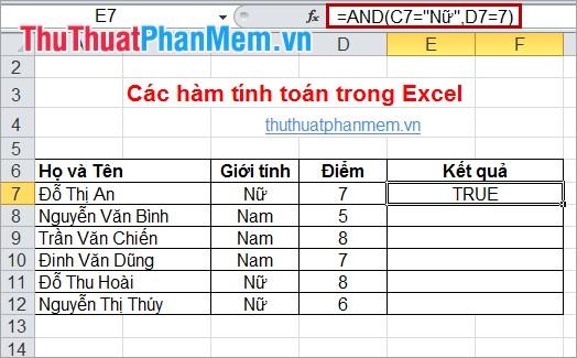 VÀ .  chức năng