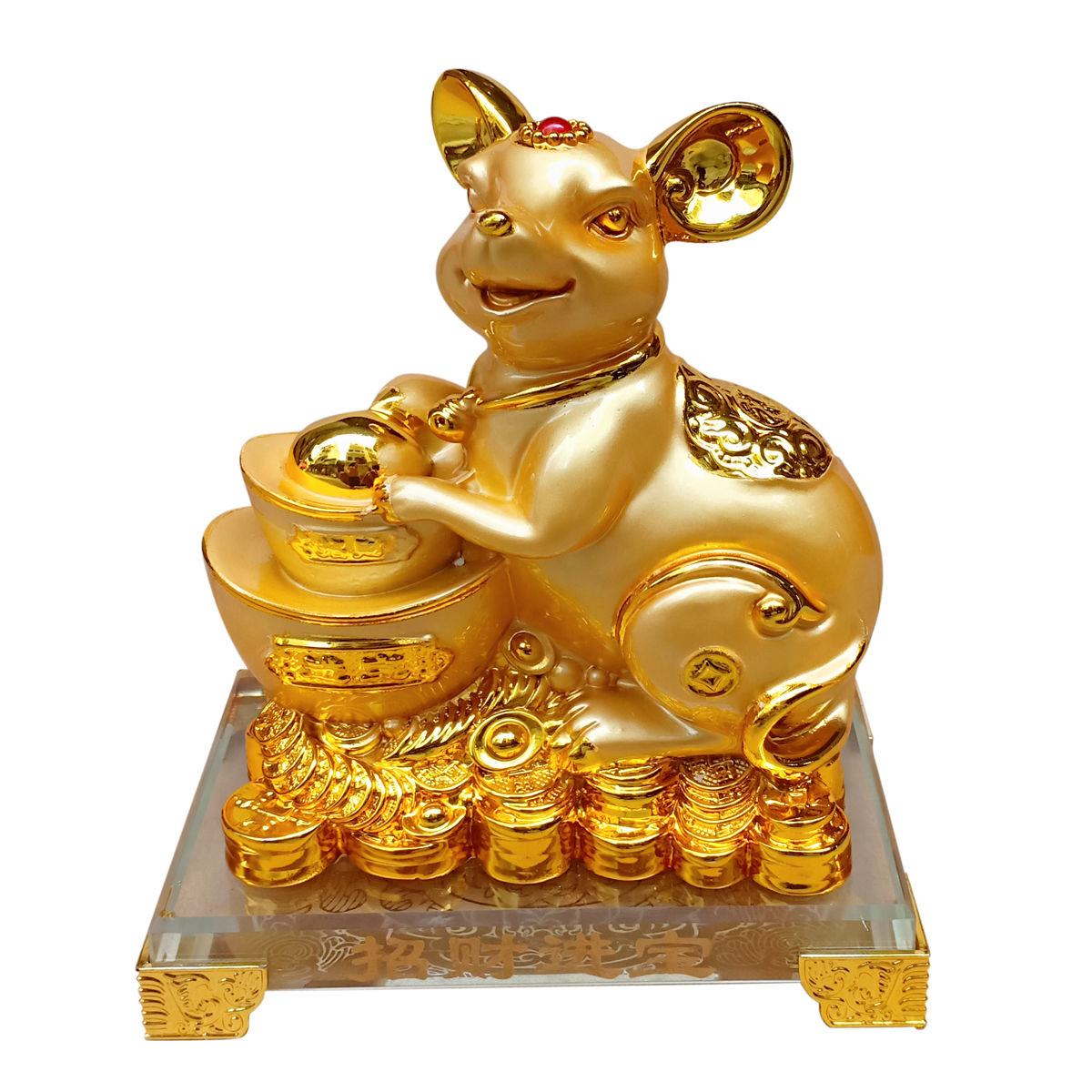 Hình ảnh tượng Chuột vàng mang lại may mắn và phú quý