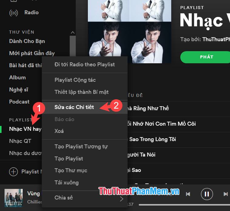 Chọn Sửa các chi tiết