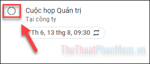 Sau khi hoàn thành nhiệm vụ, bạn nhấn vào biểu tượng hình tròn để đánh dấu đã hoàn thành