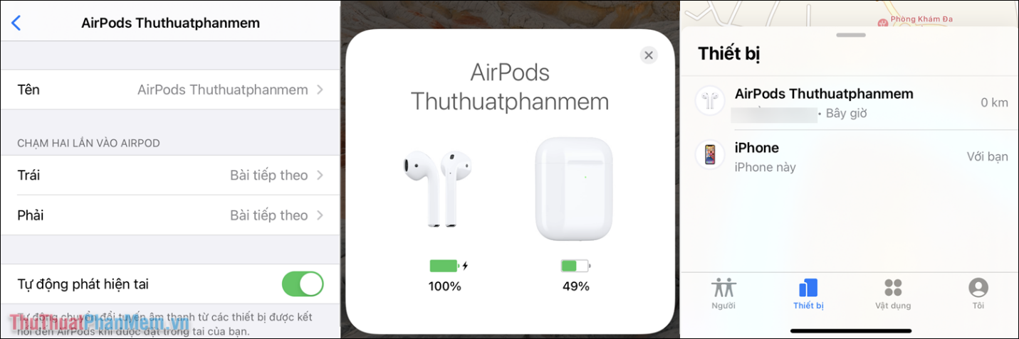 Hoàn thành đổi tên trên AirPods và điện thoại iPhone, iPad