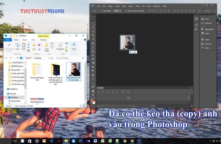 Sửa lỗi không kéo thả ảnh vào trong Photoshop được