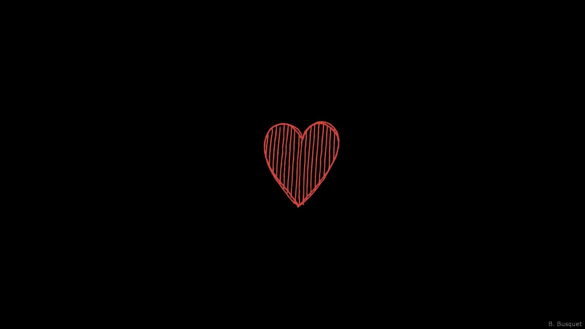 Hình nền trái tim đỏ đen cực đẹp