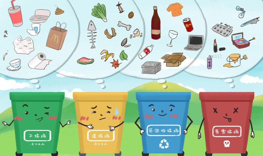 hình ảnh bảo vệ môi trường phân loại rác