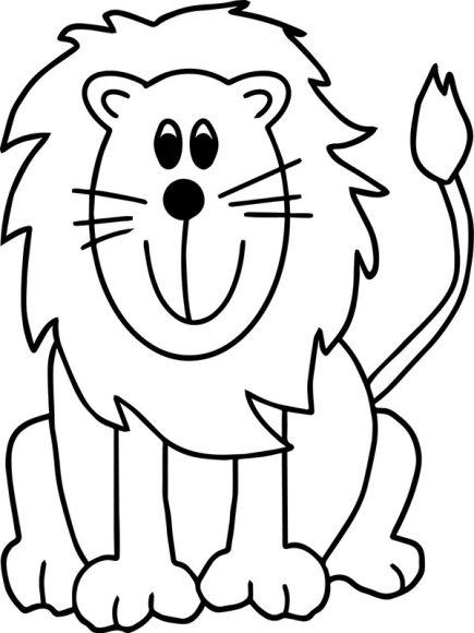 vẽ con sư tử và tập tô màu cho bé