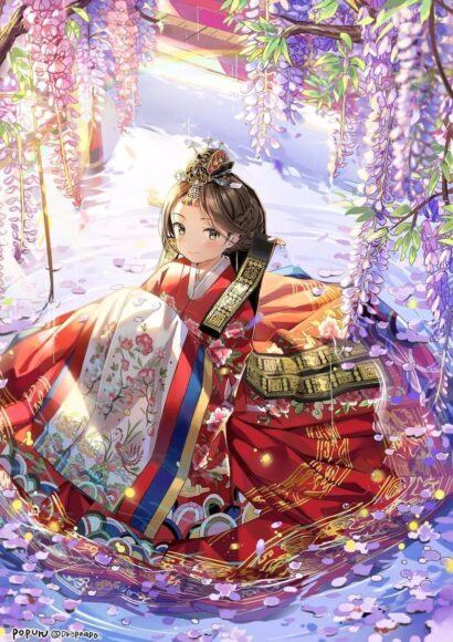 Những hình ảnh đẹp và đầy màu sắc của Hanbok anime Hàn Quốc