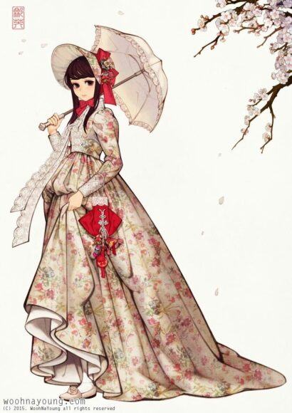 Hình ảnh Anime Hanbok Hàn Quốc đẹp