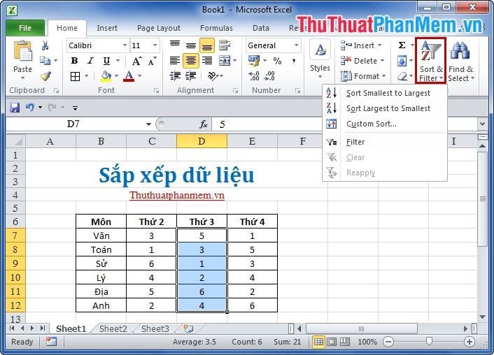 Sắp xếp & Lọc 2