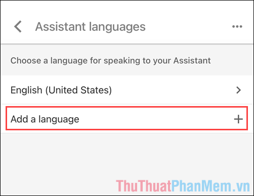 Chọn Add a language để thêm ngôn ngữ tiếng Việt cho dễ sử dụng