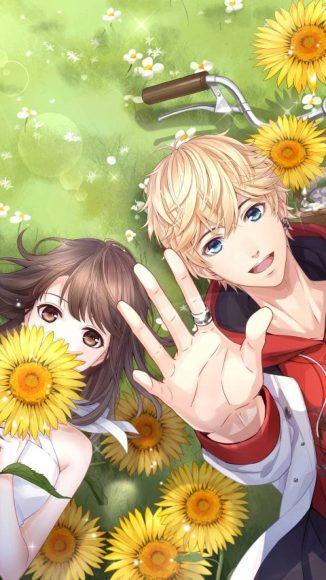 hình ảnh hoa hướng dương cặp đôi anime