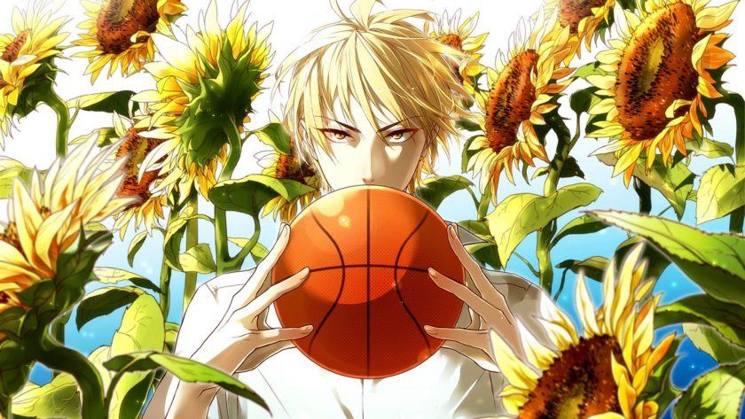 hình ảnh anime boy cậu bé đẹp trai và hoa hướng dương