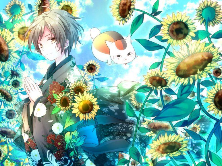 ảnh anime trai đẹp và hoa hướng dương