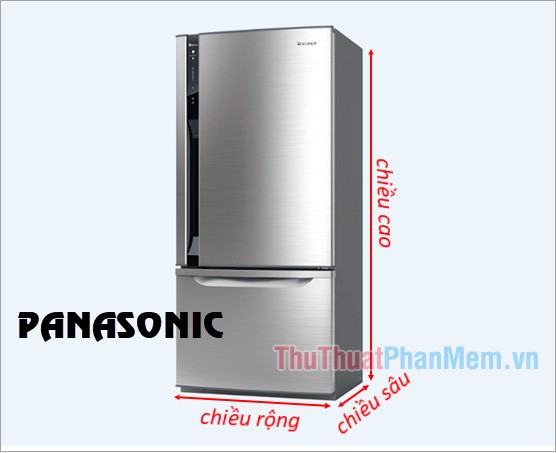 Kích thước tủ lạnh side by side phổ biến của Panasonic