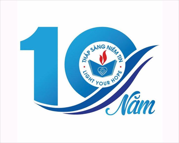 Mẫu Logo kỷ niệm 10 năm đẹp