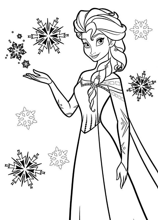 Tranh Tô Màu Nữ Hoàng Băng Giá Elsa