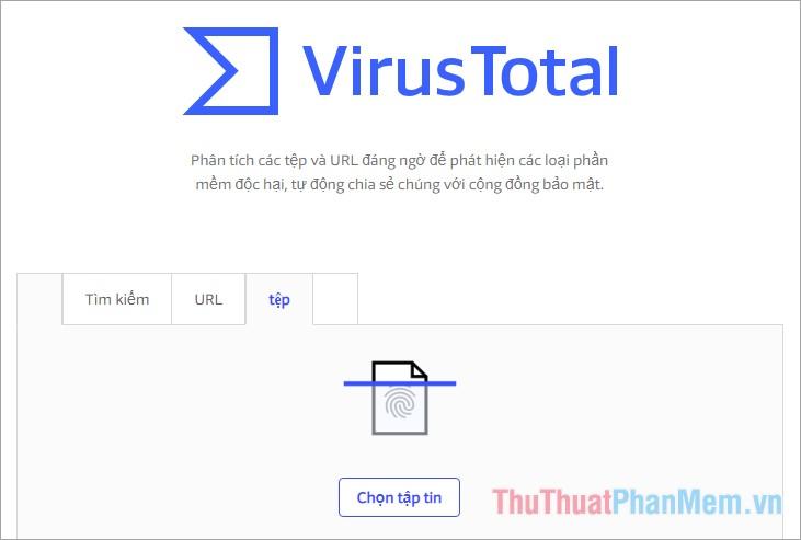 VirusTotal .  Trang mạng