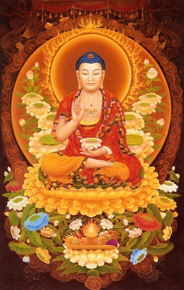 Đức Phật A Di Đà đang ngồi
