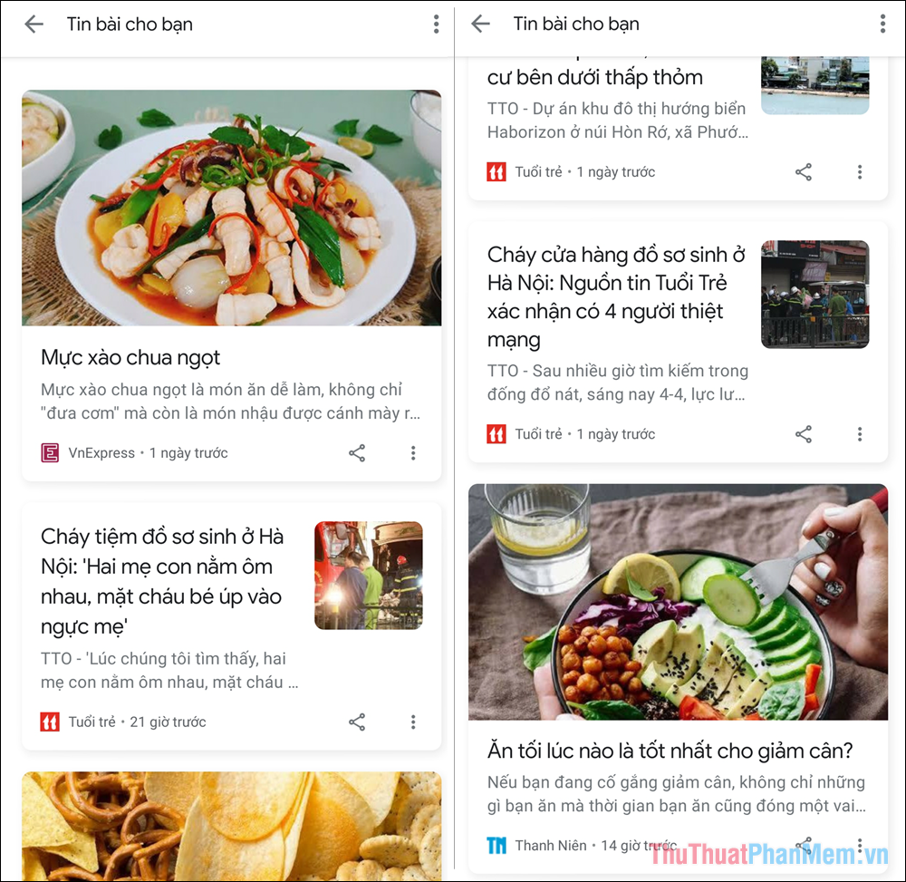 Google sẽ cung cấp cho bạn rất nhiều thông tin từ thực phẩm đến tin tức