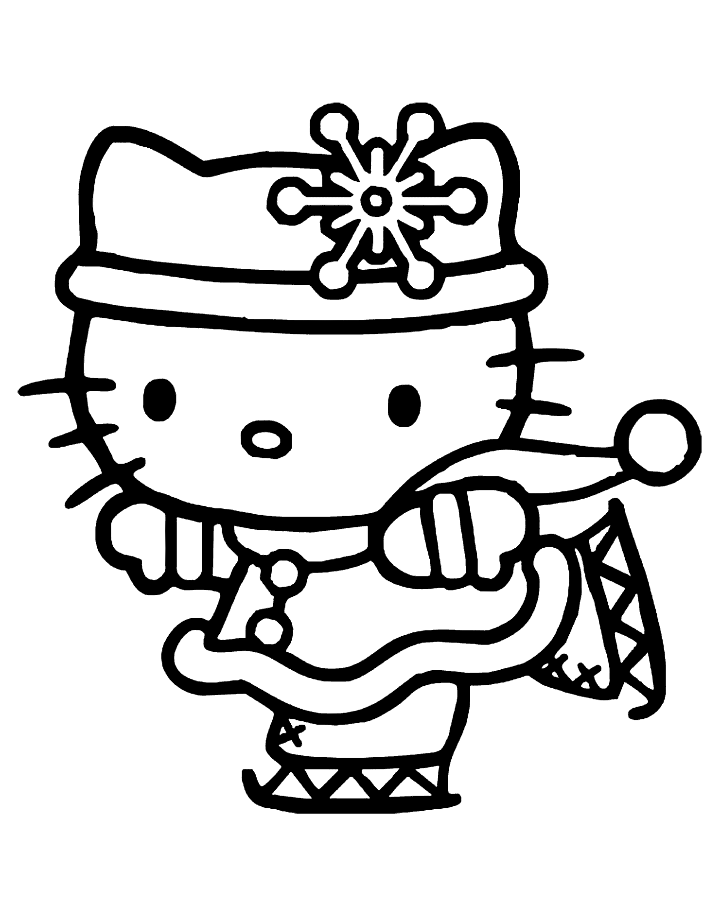 Tranh Tô Màu Hello Kitty Dễ Thương