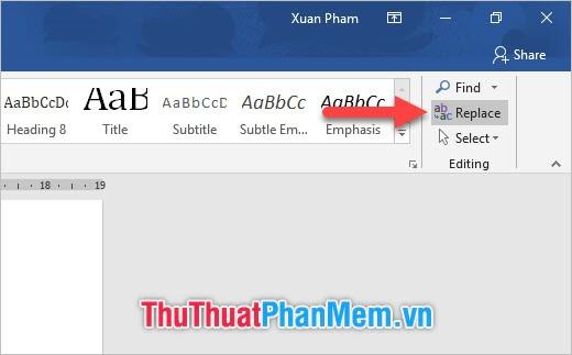 Chọn Thay thế