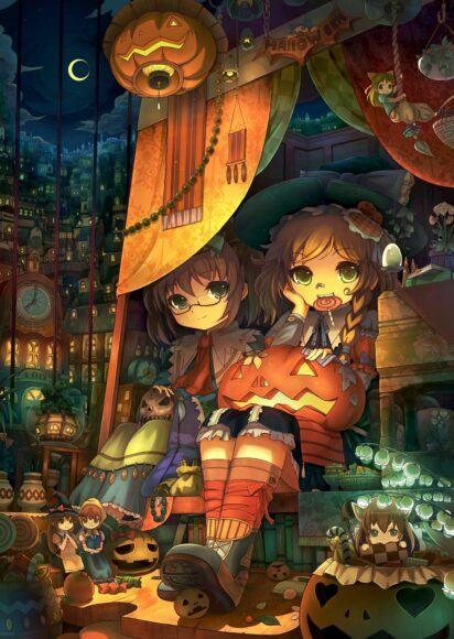 hình ảnh anime halloween dễ thương và đẹp