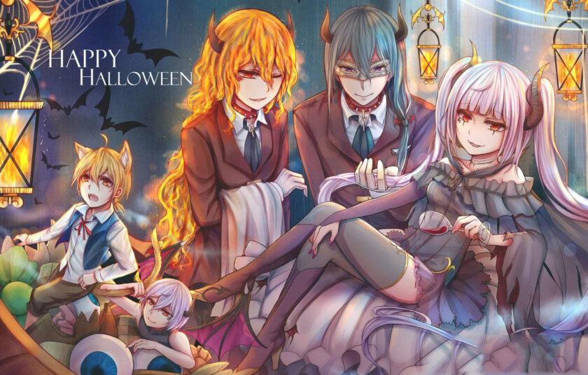 hình ảnh anime halloween dễ thương dễ thương