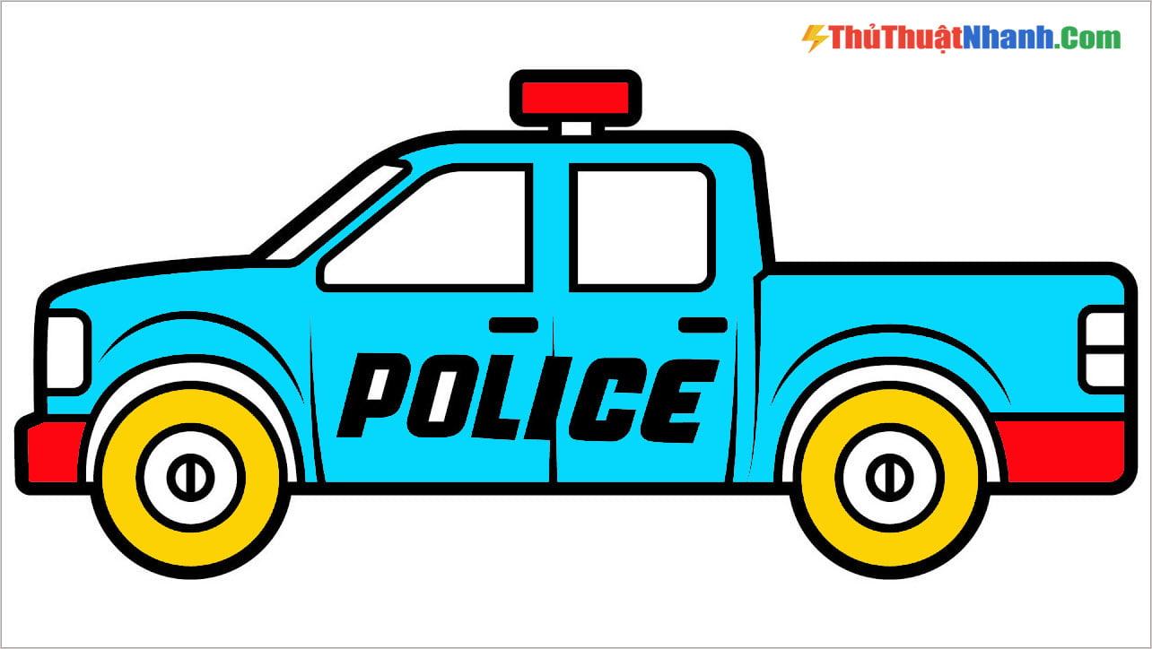 Tranh tô màu xe cảnh sát đẹp nhất cho bé sáng tạo - Trung Tâm Đào ...