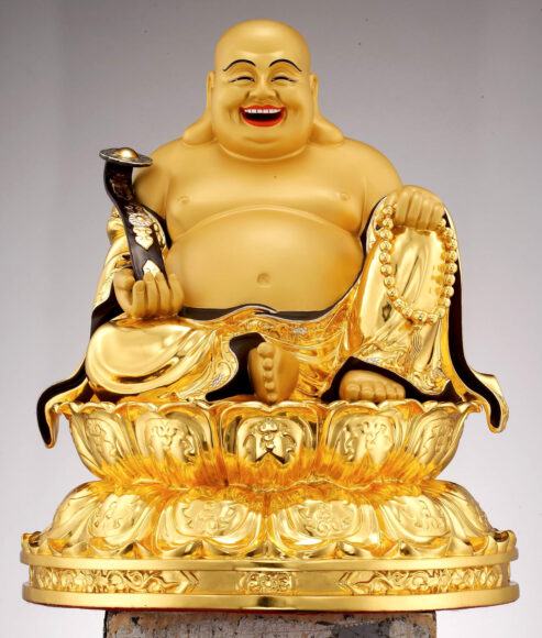 Tượng Phật Di Lặc mạ vàng