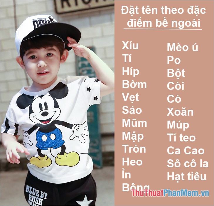 Đặt tên con theo ngoại hình