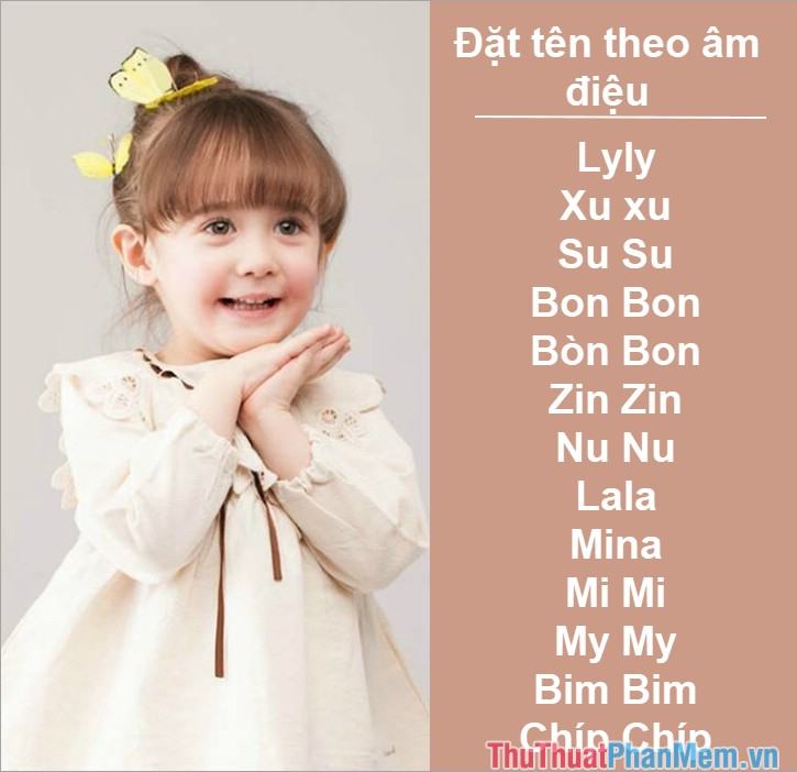 Đặt tên con theo giai điệu vui nhộn