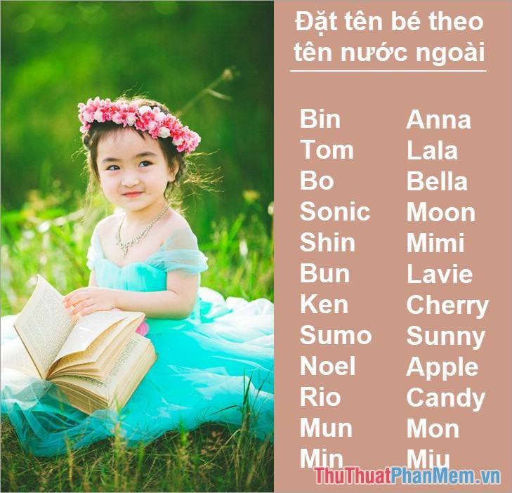 Đặt tên cho con bằng tiếng nước ngoài