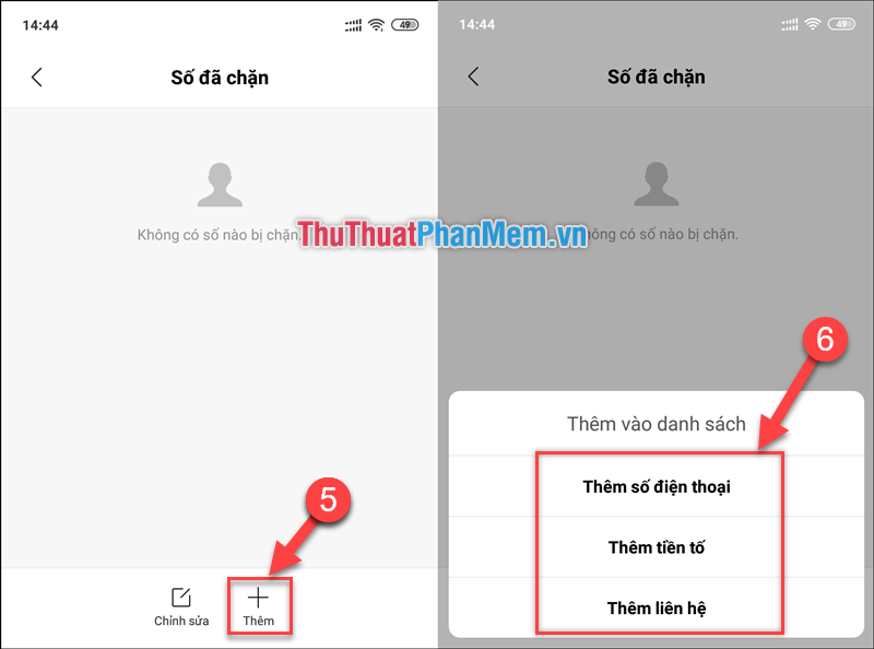 Chọn Thêm, sau đó tùy chọn Thêm liên hệ hoặc thêm số điện thoại