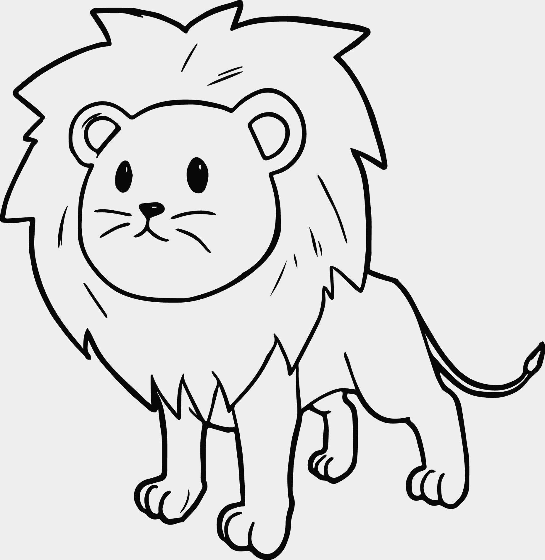 Tranh tô màu sư tử đơn giản