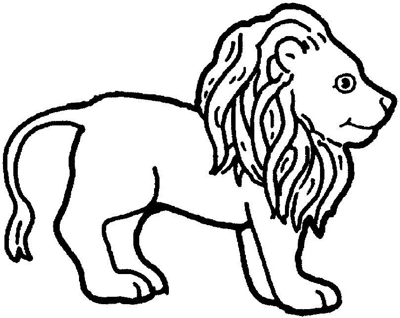 Tranh tô màu sư tử dễ thương