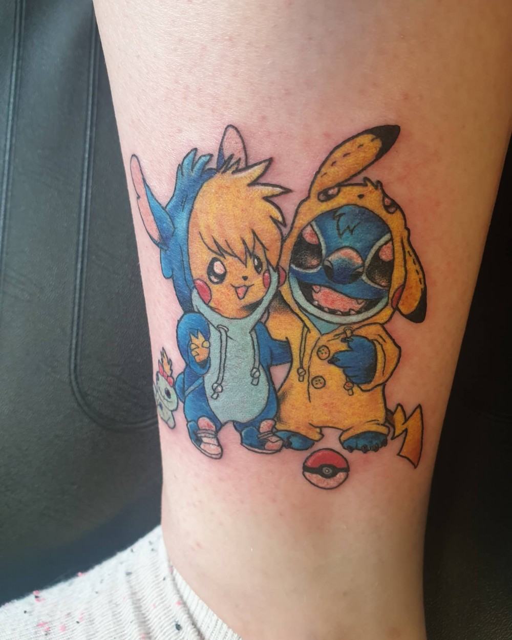 Thiết kế hình xăm Stitch và Pikachu