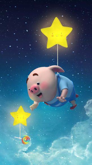 Hình nền Facebook dễ thương với những chú lợn dễ thương
