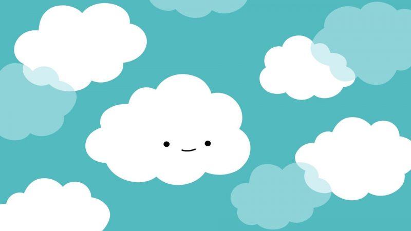 Hình nền Facebook dễ thương với những đám mây nhỏ