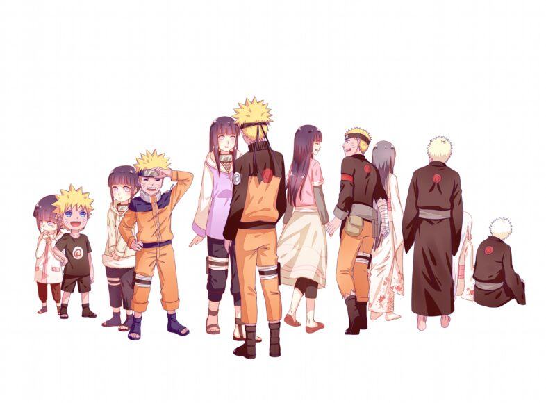 Hình ảnh Naruto VS Hinata từ nhỏ đến lớn