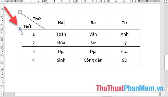 Nhấp chuột trái vào biểu tượng dấu cộng