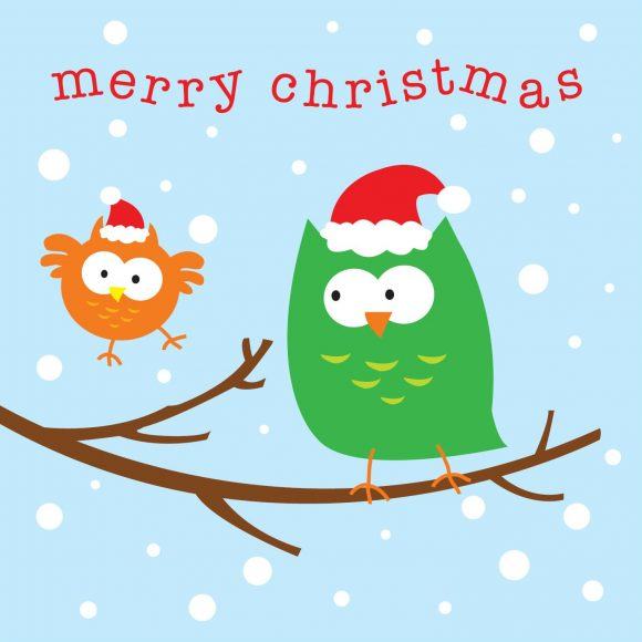 Giáng sinh vui vẻ vs 2 chú chim dễ thương