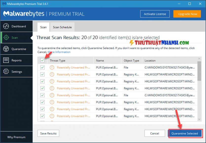 Cách xóa phần mềm chống phần mềm độc hại bytefence khỏi máy tính