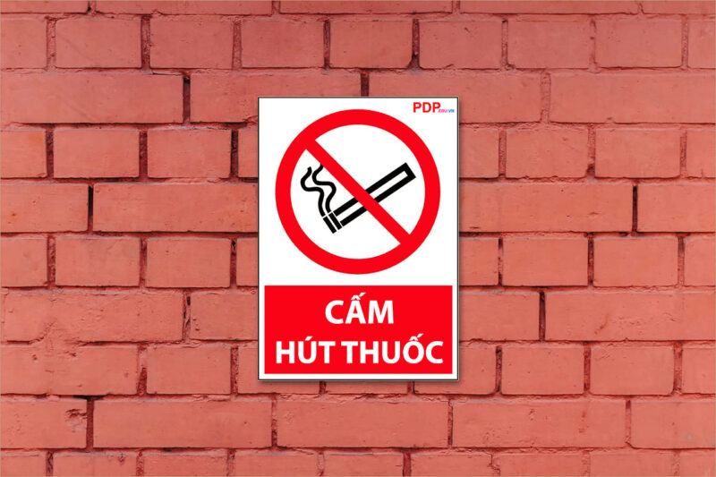 Hình ảnh cấm hút thuốc trên tường